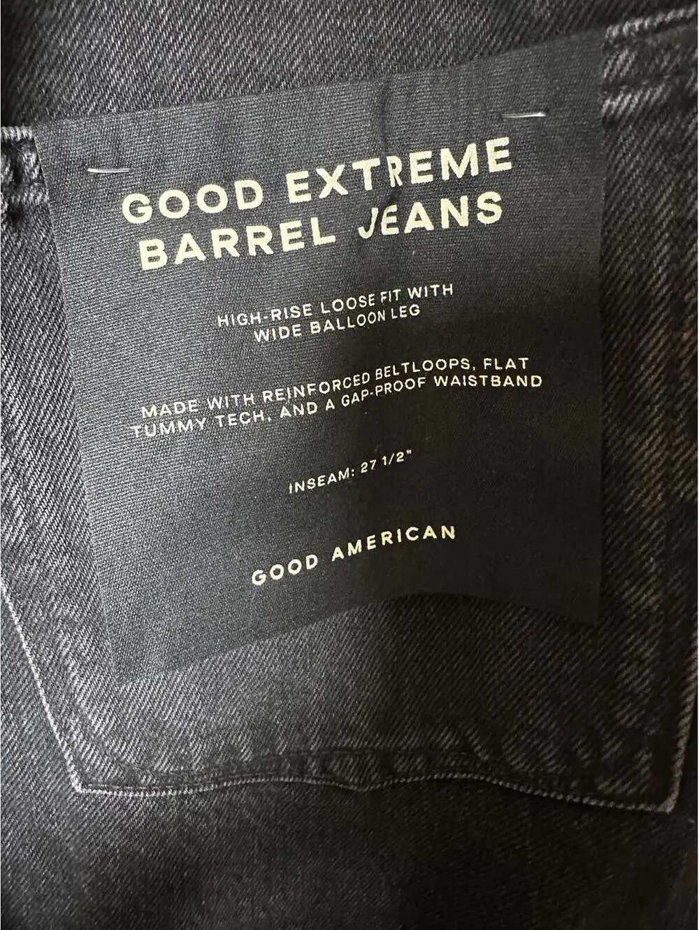 Good American Good Extreme Barrel Jeans size 10 - Picture 9 of 9